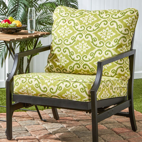 Greendale Home Fashions 2-Piece Outdoor Deep Seat Cushion Set, Avocado