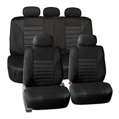 FH Group Car Seat Covers Full Set 3D Air Mesh - Universal Fit, Black