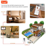 WiFi Video Intercom System, Video Doorbell Camera with Monitor Wireless, All ...