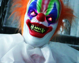 Haunted Hill Farm Life-Size Scary Animatronic Talking Clown with Motion, Touc...