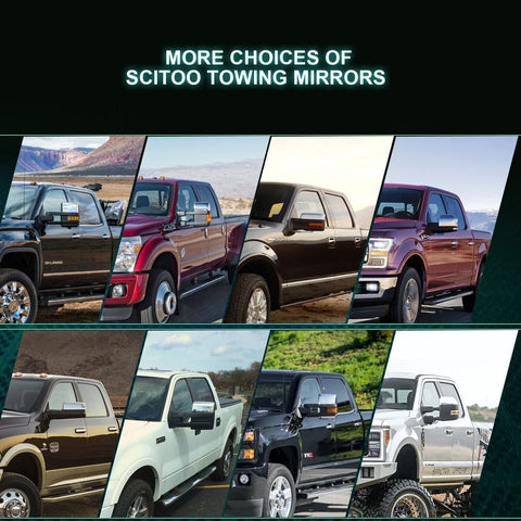 SCITOO Tow Mirror Compatible with for 2008-2016 For Ford For F250 F350 F450 F...