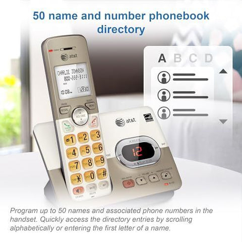 AT&T EL52513 5-Handset Cordless Phone with Answering System 5 Handsets, White