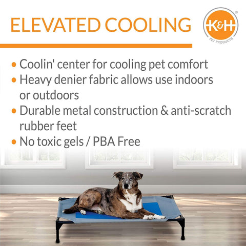 K&H Pet Products Coolin' Pet Cot, Outdoor Cooling Elevated Dog Cot for Large ...