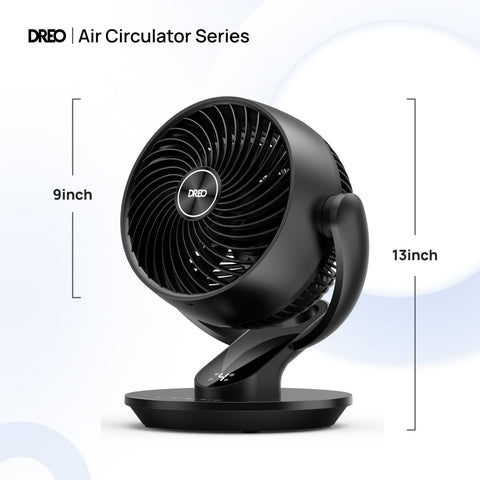 Dreo Desk Fans for Bedroom, 13-Inch Oscillating Air Circulator Fan, 120&#176; Ti