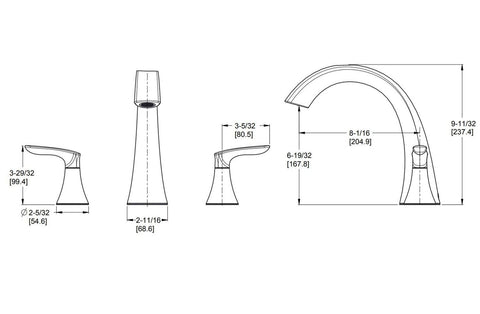 Pfister Weller Roman Tub Trim, Valve Not Included, 2-Handle, 3-Hole Install, ...