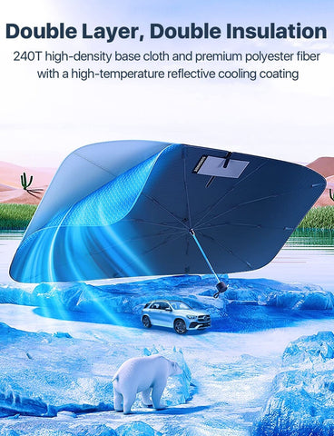 [2024 Upgrade] DesertWest Windshield Sun Shade Umbrella for Car-[World-Class ...