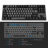 Durgod Taurus K320 TKL Mechanical Gaming Keyboard - 87 Keys - Double Shot PBT...