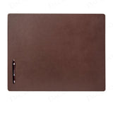 Dacasso 24&#8221; x 19&#8221; Chocolate Brown Leather Desk Pad w/Out Rails - Exe