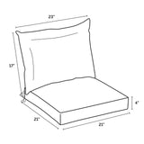 Arden Selections Oceantex Outdoor Dining Chair Cushion Set, 21 x 38, Recycled...