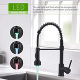 GIMILI Black Kitchen Faucet with Sprayer Modern Single Handle Pull Down Spray...