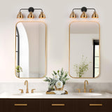Black Gold Bathroom Light Fixtures, Modern 3-Light Vanity Light Over Mirror, ...