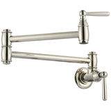 Pot Filler Faucet Polished Nickel: ARCORA Modern Pot Filler Wall Mount Kitche...