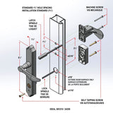 Ideal Security ML Lever Set with Keyed Deadbolt, Oil Rubbed Bronze (2 Posts)