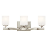 Kichler Marette 22.75" Vanity Light in Brushed Nickel, 3-Light Modern Bathroo...