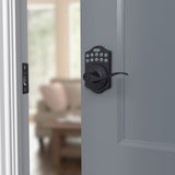 Amazon Basics Electronic Keypad Entry Lever Door Lock, Matte Black, 1-Pack
