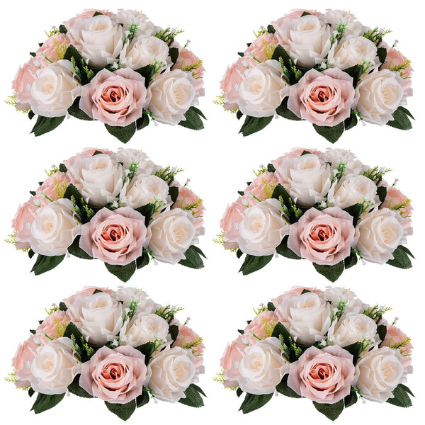 NUPTIO Flower Balls for Wedding Centrepieces - 6 Pcs 9.5in Diameter Artificia...