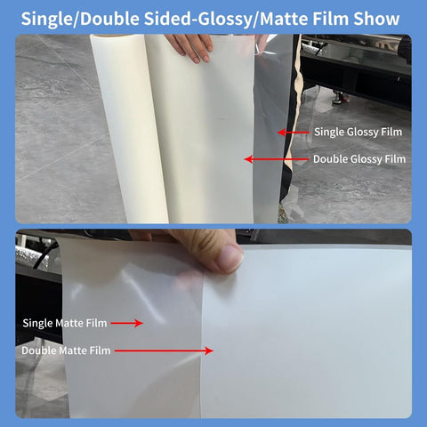 DTF Transfer Film Roll 13" x 328ft,Double Sided Glossy Clear PreTreat PET Hea...