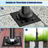 SLIIMU In-ground Umbrella Base with Umbrella Stand Tube, Universal Umbrella G...