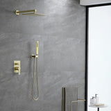 SHAMANDA Brass Rainfall Shower System, Luxuly Bathroom Shower Faucet Combo Se...