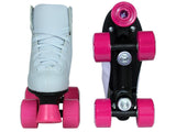 Epic Skates Pink Princess Girls Quad Roller Skates Youth 2 White