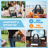KingCamp Soft Cooler Bag Insulated Leak Proof 30 Cans Large Cooler Bag With S...