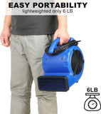 Simple Deluxe Air Mover, 305 CFM Mini Floor Blower Fan for Water Damage, Blue...