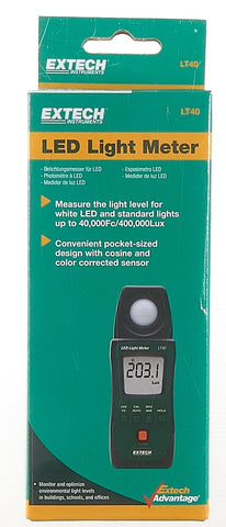 Extech LT40 LED Light Meter White LED Light Meter