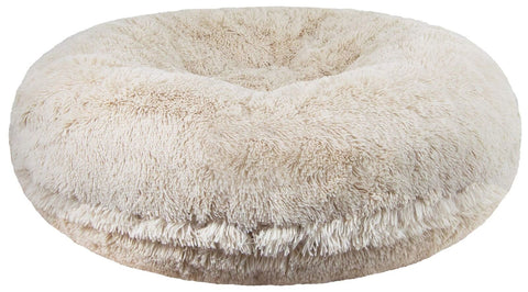Bessie and Barnie Bagel Donut Dog Bed - Extra Plush Faux Fur - Circle/Donut D...