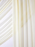 6 Panels Wedding Arch Fabric Drape Ivory 6 Yards Sheer Backdrop Curtain Chiff...