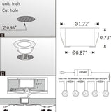 LED Deck Lights Kit, 20pcs &#934;1.22 WiFi Wireless Smart Phone Control Low Volt