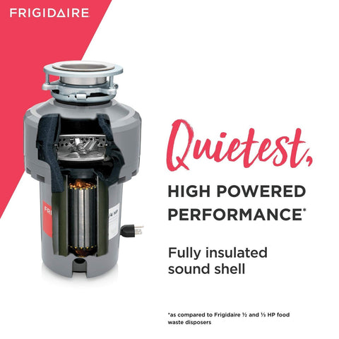 Frigidaire 1.25 HP Corded Garbage Disposal for Kitchen Sinks | FF13DISPC1