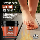 Liquid Rubber Cool Foot Deck Coating - Solar Protection Deck Paint, Non-Toxic...