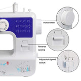 Luby Sewing Machine with 12 Built-in Stitches & Free Arm, Portable, Lightweig...