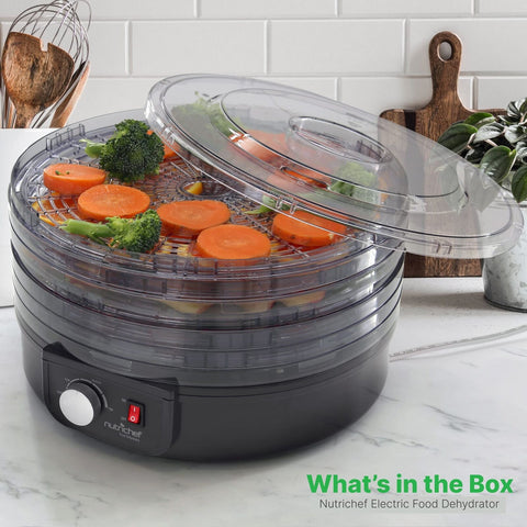 NutriChef Electric Countertop Food Dehydrator - Professional Multi-Tier Food ...