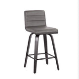 Armen Living Vienna Counter Height Barstool 26" Height, Black/Gray