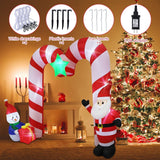 10ft Candy Cane Arched Outdoor Inflatable with LED Lights for Christmas Holid...