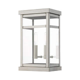 Livex Lighting 20702-91 Hopewell 2 Light Outdoor Wall Lantern, Brushed Nickel