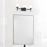 XiNBEi Lighting Wall Light, Indoor Classic 3 Light Black Bathroom Vanity Ligh...