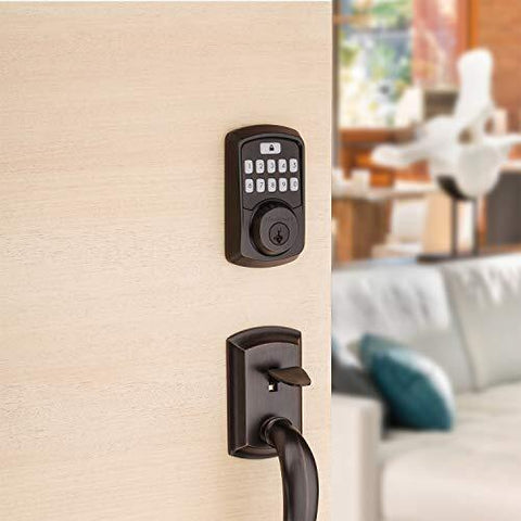 Kwikset 99420-002 Aura Bluetooth Programmable Keypad Door Venetian Bronze
