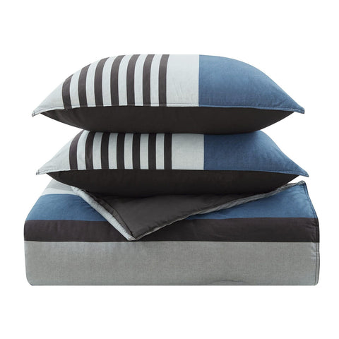 Nautica Duvet Cover Set Cotton Reversible Bedding with Matching Shams, Stylig...