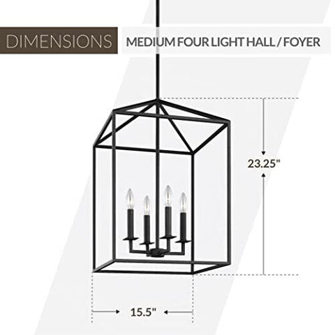 Generation Lighting 5115004-112 Perryton Medium Four - Light, Midnight Black