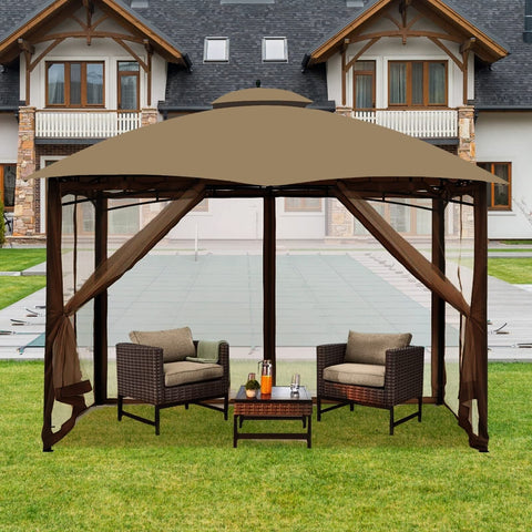 Gazebo Universal Replacement Mosquito Netting &#8211; Hugline 10' x 12' Outdoor