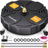 EVEAGE 18" Pressure Washer Surface Cleaner Attachment with Wheels, 4000 PSI P...