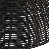Creative Co-Op Coastal Adjustable Wall Sconce with Black Rattan Shade, Antiqu...
