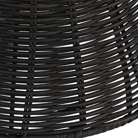 Creative Co-Op Coastal Adjustable Wall Sconce with Black Rattan Shade, Antiqu...