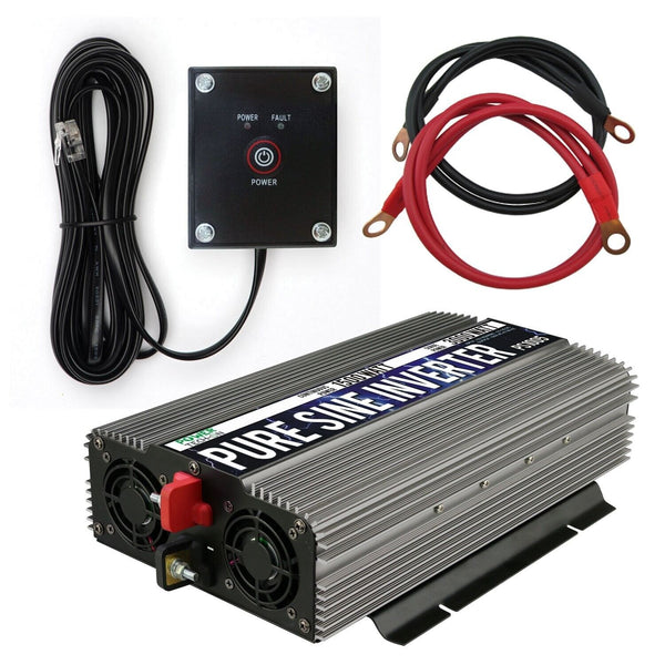 GoWISE Power 1500W Pure Sine Wave Power Inverter 12V DC to 120 V AC with 3 AC...