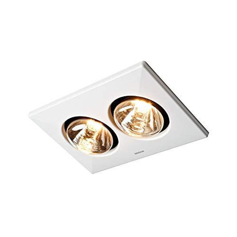 Broan-NuTone 164 Type IC Infrared Two-Bulb Ceiling Heater 250 Watt, White