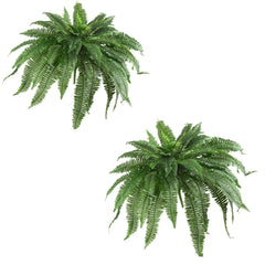 Nearly Natural 48IN Artificial Boston Fern Large Hanging Plant, Set of 2 Arti...