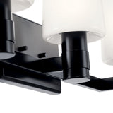 KICHLER Adani 3-Light Vanity, Modern Light with Opal Glass in Black, Bathroom...