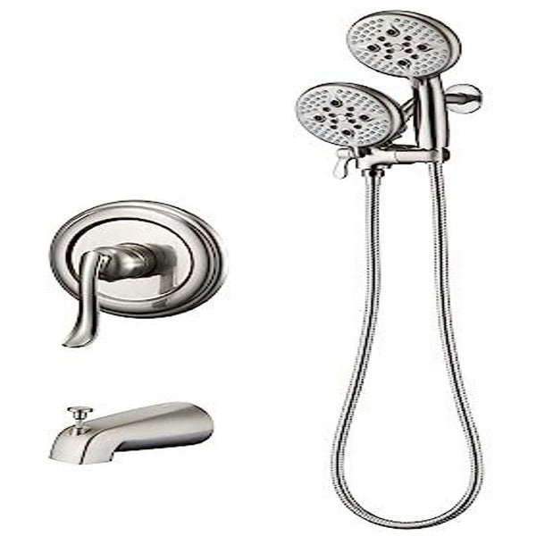 ELLO&ALLO Brushed Nickel Shower Faucet Set with Tub With Tub,